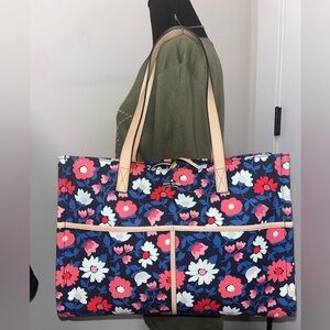 Kate Spade Washington Square Mega Sam Tote Rich Navy Pxru8568 Floral Print
